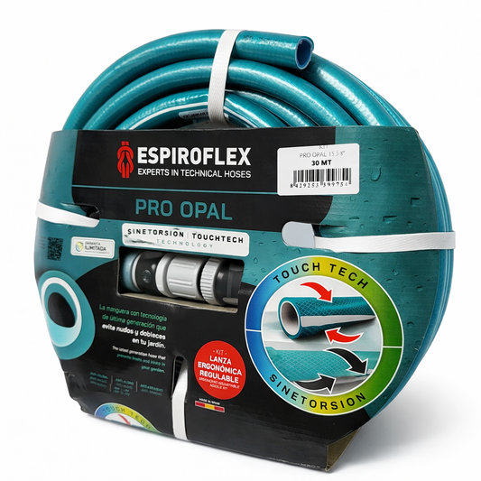 KIT Pro Opal® Manguera para jardín con tecnología SINETORSION y TOUCHTECH