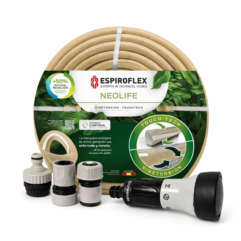 KIT Neolife® Manguera para jardín con tecnología SINETORSION y TOUCHTECH