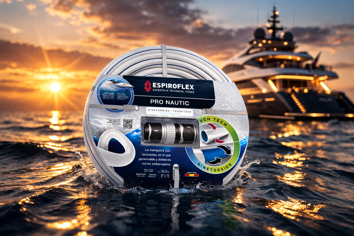 KIT Pro Nautic® Manguera para Embarcaciones con tecnología SINETORSION y TOUCHTECH
