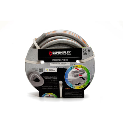 Manguera de Jardín PRO SILVER con tecnología SINETORSION y TOUCHTECH