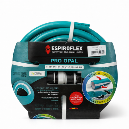 KIT Pro Opal® Manguera para jardín con tecnología SINETORSION y TOUCHTECH