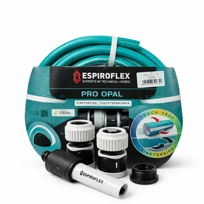 KIT Pro Opal® Manguera para jardín con tecnología SINETORSION y TOUCHTECH
