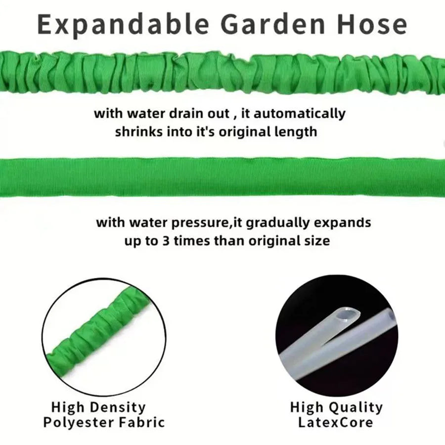 Transform Your Gardening Experience with the 25FT-200FT Multi-Functional Retractable Garden Hose - Perfect for Car Washing and Home Sprinkling!