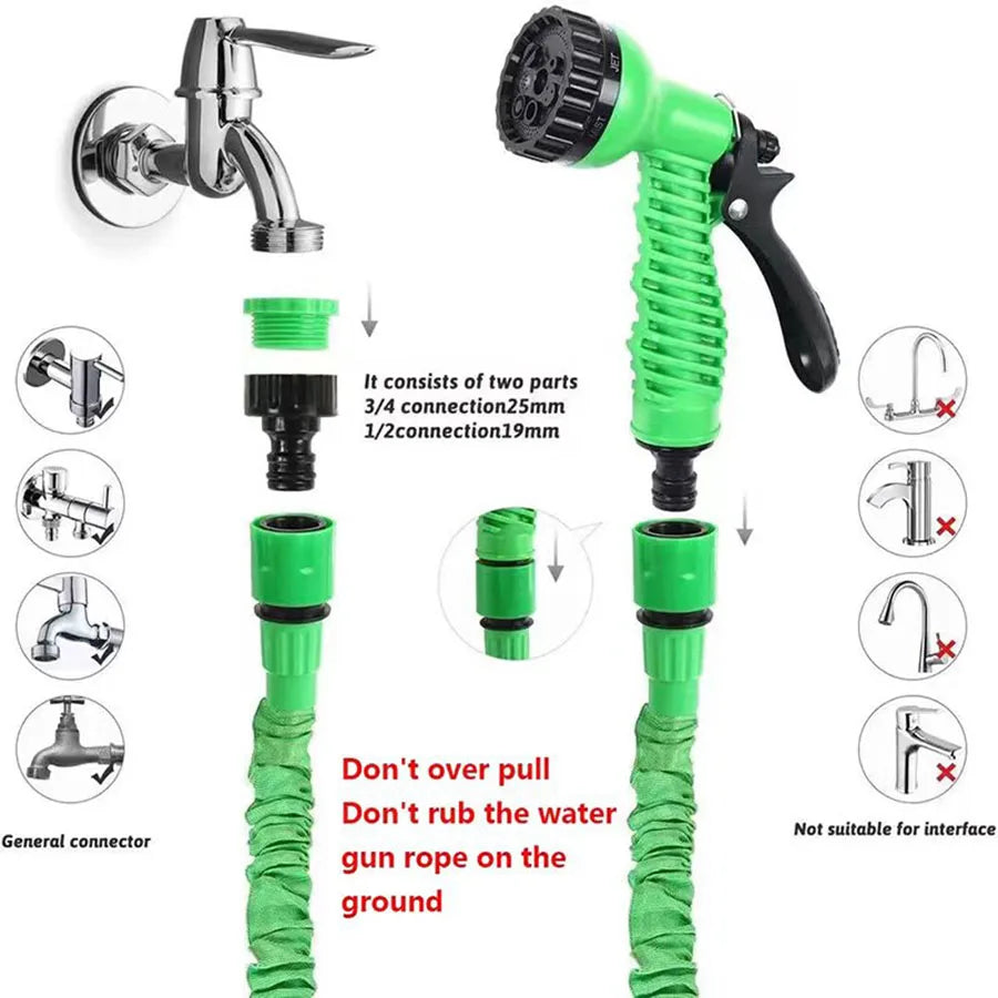Transform Your Gardening Experience with the 25FT-200FT Multi-Functional Retractable Garden Hose - Perfect for Car Washing and Home Sprinkling!