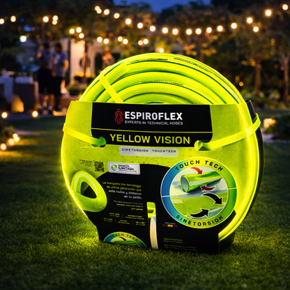 Manguera de Jardín Yellow Vision® con tecnología SINETORSION y TOUCHTECH
