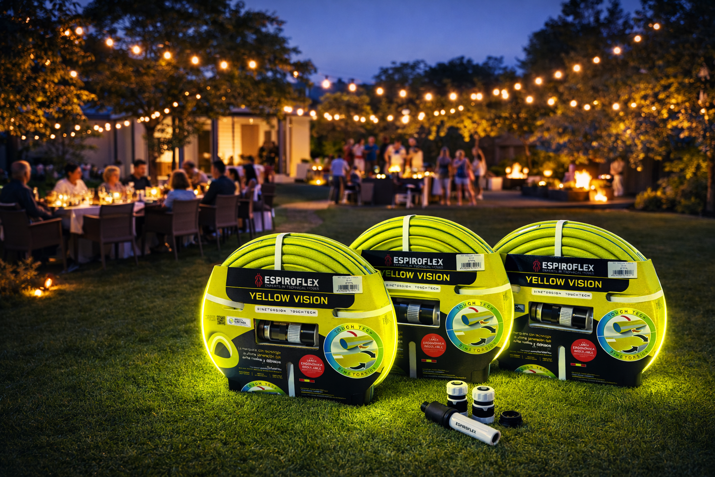 KIT Yellow Vision® Manguera para jardín con tecnología SINETORSION y TOUCHTECH