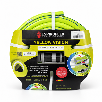 KIT Yellow Vision® Manguera para jardín con tecnología SINETORSION y TOUCHTECH