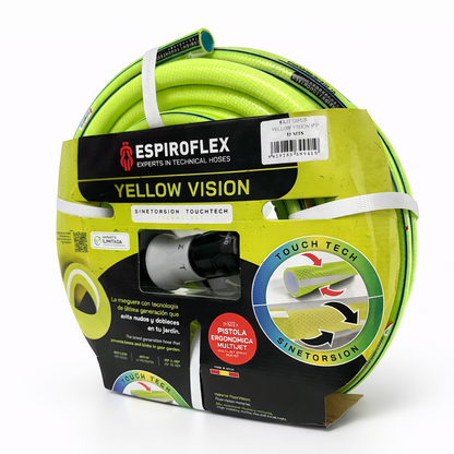 KIT Yellow Vision® Manguera para jardín con tecnología SINETORSION y TOUCHTECH